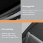 Black sun visor organizer close-up of stitched edge and durable fabric finish