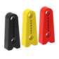 Silicone door lock buffer pads in black, yellow, and red, ridged anti-collision shape