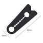 Black silicone door lock buffer pad, 42mm length with oval cutouts