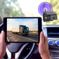 Wireless car dashcam with touchscreen display and dual camera module for reversing