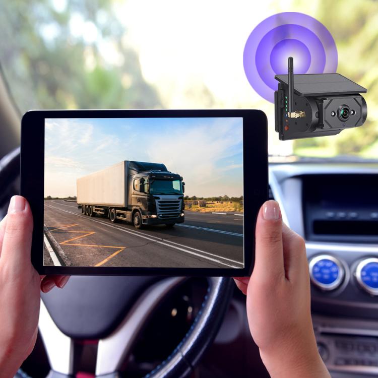 Wireless car dashcam with touchscreen display and dual camera module for reversing