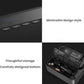 Car tire inflator control panel with buttons and built-in storage compartment detail