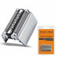 Replacement shaver head with silver housing and silver foil blades, Braun Series 5 compatible