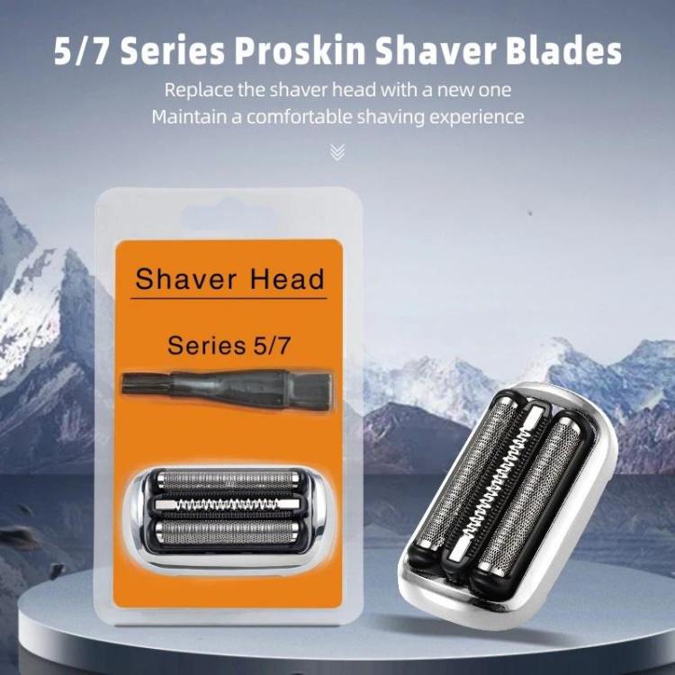 Replacement shaver head set with dual blades, retail blister card and package