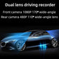 Dual-lens screenless dash camera for front and rear recording