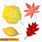 2sets Universal Car Scratch Cover Sticker Waterproof Body Sticker, Maple Leaves