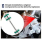 Aluminum oil steering barbell with green bushings installed on engine bracket