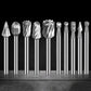10pcs /Box HSS Rotary File Woodworking Tools Root Carving File, 10pcs /Box Rotary File