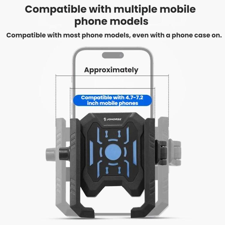 Telescopic bike phone holder front cradle for phones with or without a case