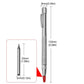 Magnetic diamond marker pen with red cap end and pointed metal tip
