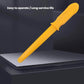 Yellow plastic tire pry bar with molded handle collar