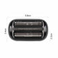 Shaver head dimensions: 5.8cm x 3.4cm x 2.2cm, two foil cutters