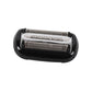 Braun 64B replacement shaver head with twin stainless-steel foil screens, black base