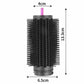 Black round brush attachment with dense black bristles and rose pink top