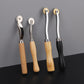 Leather marking wheel tools set with different handles and toothed marking wheels