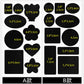 Sheet of leather repair patch shapes with size labels for Style A and Style B