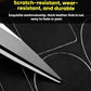 Black leather repair patch pieces on backing sheet with cut guide lines