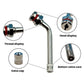 Straight tubeless tire valve with cap and threaded metal end