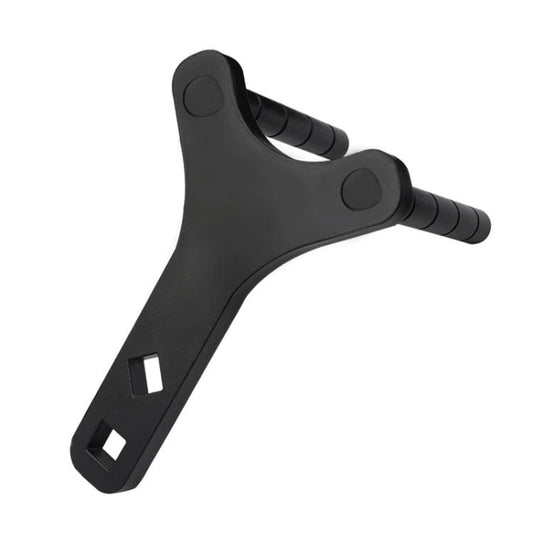Black ball joint separator tool with two long handles