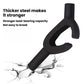 Black heavy-duty tire bead breaker tool with thick pry arms