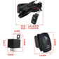 UTV rock lights switch and mounting relay with size dimensions diagram