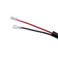 Waterproof electrical connector wires with red and black leads and inline terminals