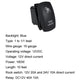UTV rock lights rocker switch and relay module with blue backlight indication