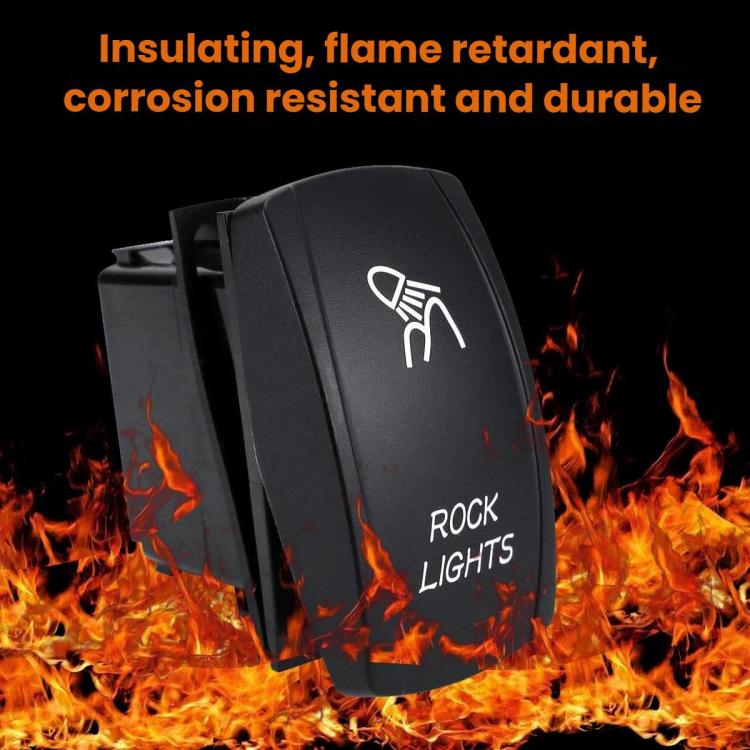 UTV rock lights rocker switch module with flame-resistant styling graphic