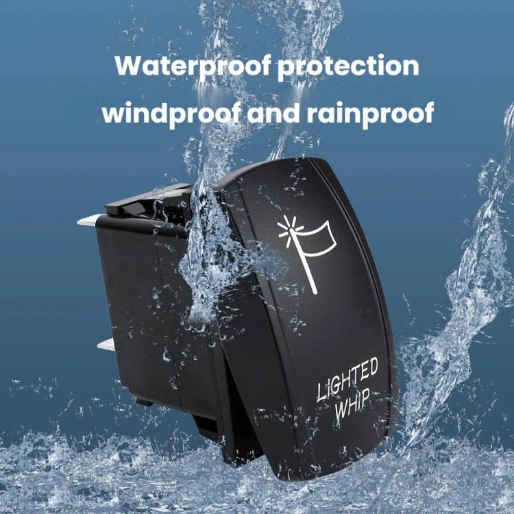 UTV light whip switch module with water-splash protection graphic