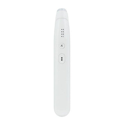 Portable infrared anti-itch pen with control buttons on a white handheld body