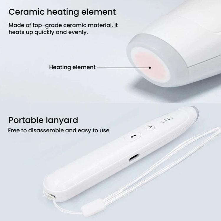 Infrared anti-itch pen with glowing heating lamp and ceramic heating element