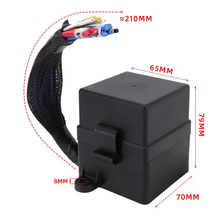 12V/80A Motorcycle 6-Way Waterproof Fuse Box with Starter Relay