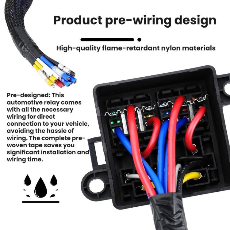 12V/80A Motorcycle 6-Way Waterproof Fuse Box with Starter Relay