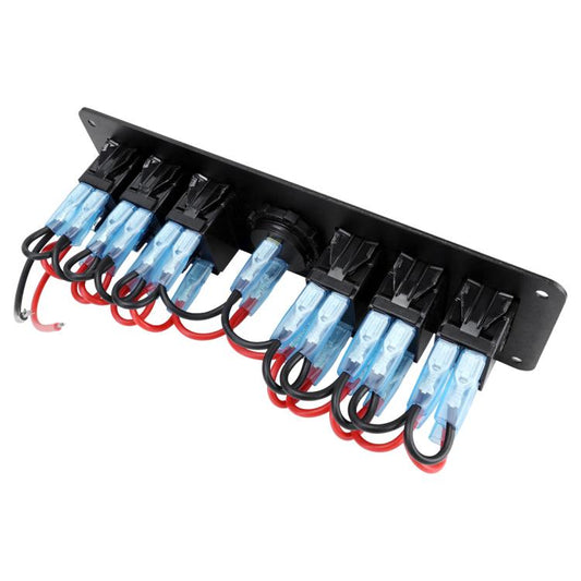 Waterproof Switch Panel For Vehicles And Ships With Digital Voltage Display, Blue