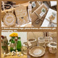 Tan hemp rope used for gift tags and decorative twine on kraft packaging