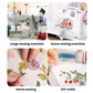 Fine polyester sewing thread for home sewing and DIY crafts on embroidered fabric
