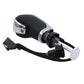 Leather illuminated gear shifter knob with chrome accents, black leather grip