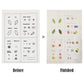 Embroidery stitch guide showing stitch chart before and finished embroidered results