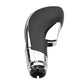 Car leather gear shift knob with black top and chrome mounting base