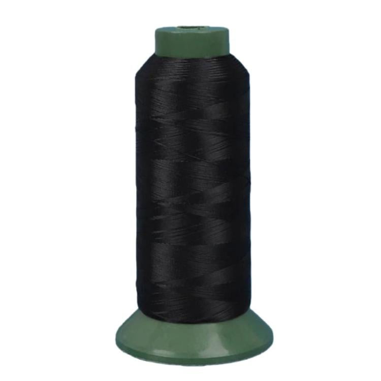 Nylon sewing thread spool, black 300D3 weight, household craft use