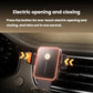 Car vent wireless charger mount with illuminated one-touch opening and closing