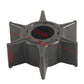Water pump impeller with red dimension markings on the blades