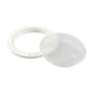 Marine deck cover kit with white mounting ring and separate clear lens piece