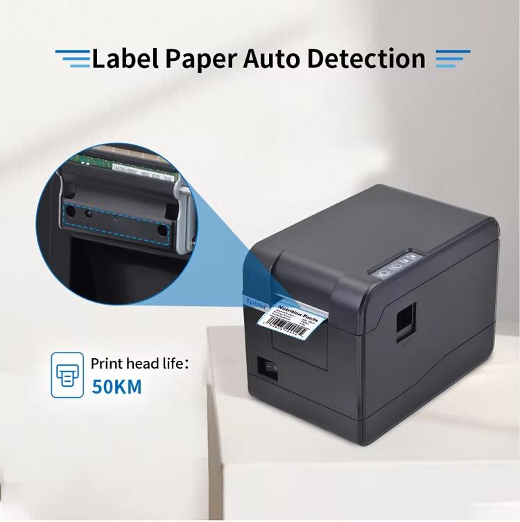 Xprinter XP-233B USB Thermal Barcode Printer For Adhesive Labels, 20-58mm Width, EU Plug, US Plug