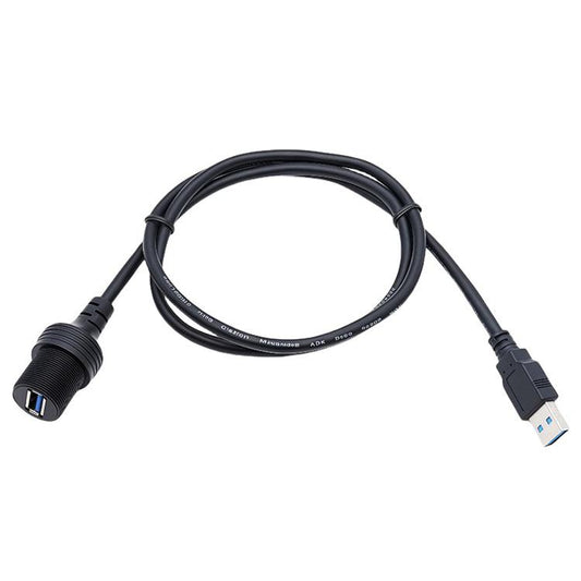Male To Female 1m Car Boat Yacht Dashboard Extension AMAF Data Charging Connection Cable, USB3.0, USB2.0