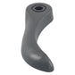 Dark gray curved car seat adjustment handle with round mounting hole detail.