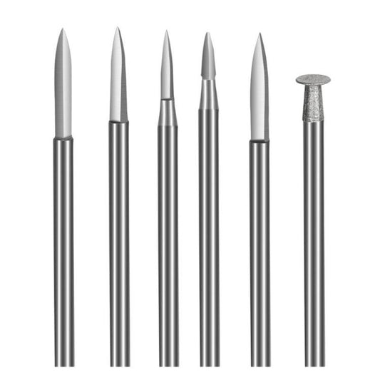 Sword Shape Engraving Sharp Knife Electric Grinder Engraving Line Engraving Drill Bit Tool, 6pcs /Box 3.0mm, 6pcs /Box 2.35mm