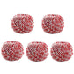 Cotton rope packaging thread set, red and white braided spools (5 count)