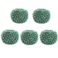 Cotton rope packaging thread set, green and white braided spools (5 count)