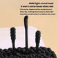 Close-up of upright black cotton swab tips on a tray of swabs